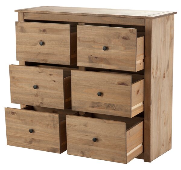 Panama 6 Drawer Chest, Pine