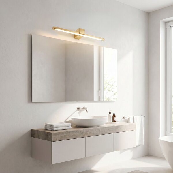 Bathroom LED wall sconce SWE044-1W 60cm GOLD
