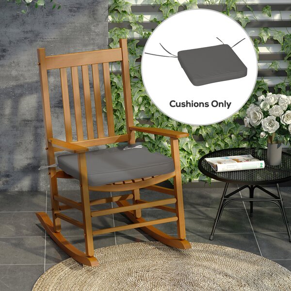 Outsunny Cosy Cushion Collection: Plush Seating Pads for Alfresco Lounging, 42x42x5cm, Slate Grey Aosom UK