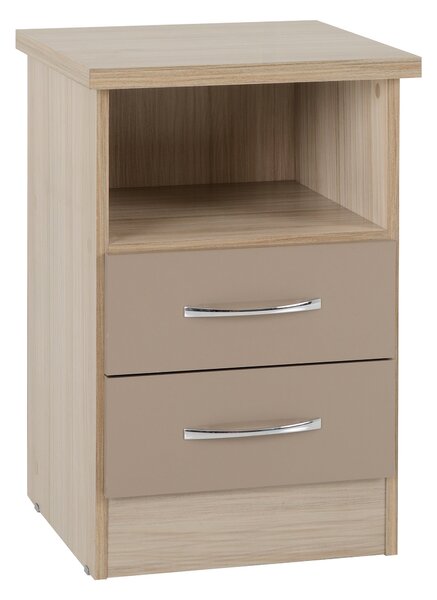 Nevada 2 Drawer Bedside Table