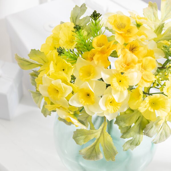 Artificial Yellow Primula and Narcissi Stems