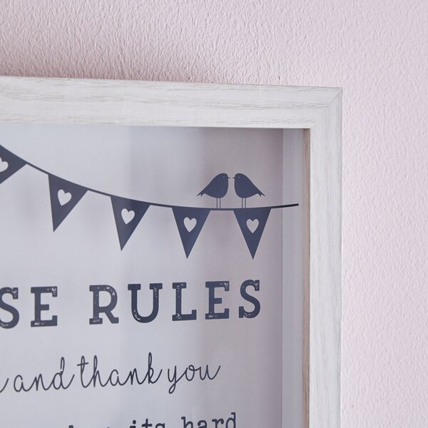 House Rules Framed Print