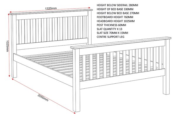 Monaco High Foot End Bed Frame