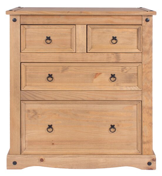 Corona 2 Over 2 Drawer Chest, Pine