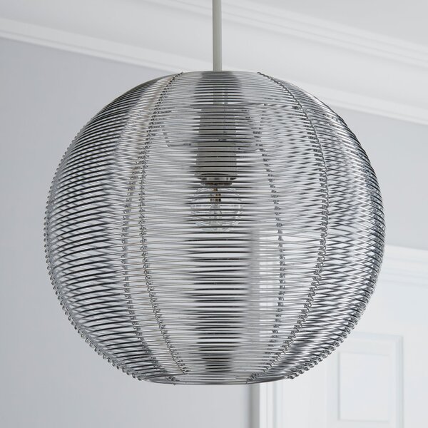 Cigar Wire Round Silver Easy Fit Pendant Shade