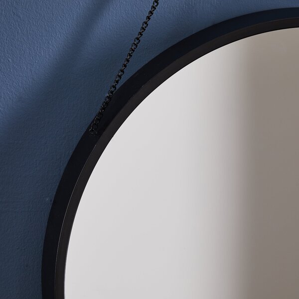 Round Hanging Chain Wall Mirror