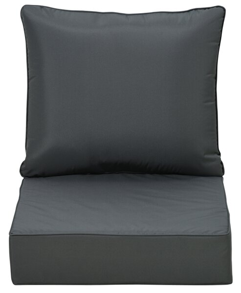 Outsunny Outdoor Seat and Back Cushion Sets, 63L x 55W x 15Dcm Olefin Seating Chair Fade Resistant Replacement Cushion for Rattan Sofa Aosom UK
