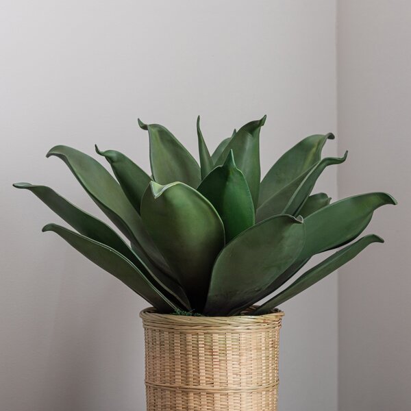 Artificial Agave in Bamboo Plant Pot