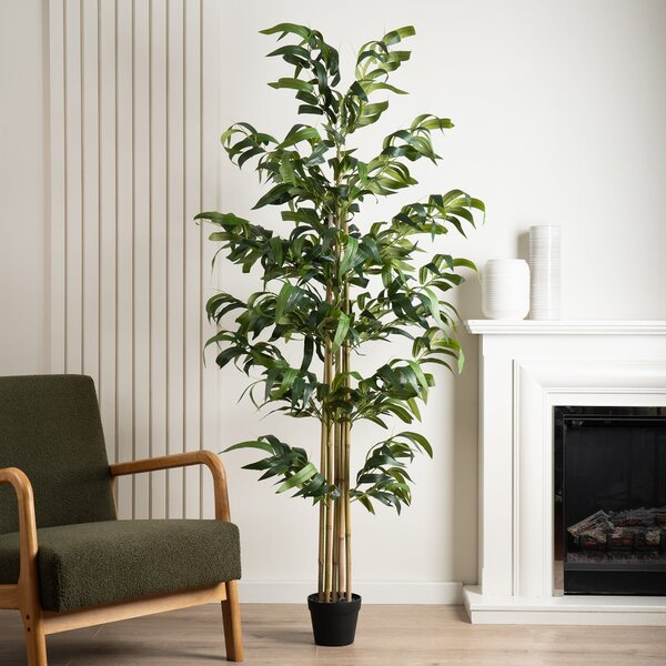 Artificial Bamboo Tree in Black Plant Pot