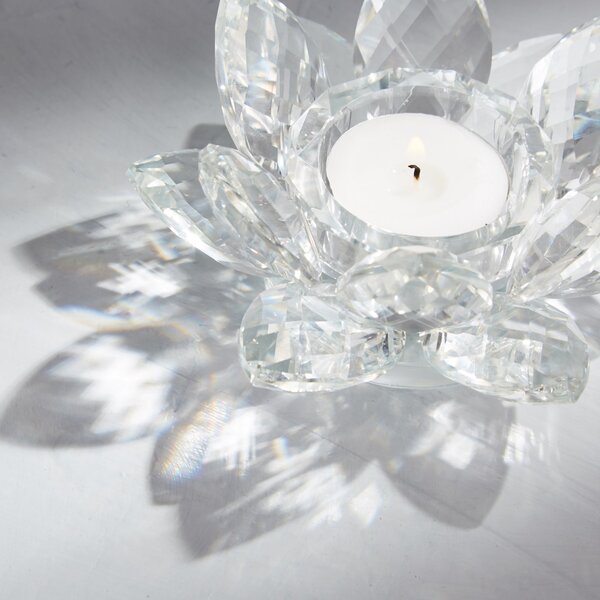 Dorma Glass Lotus Tealight Holder