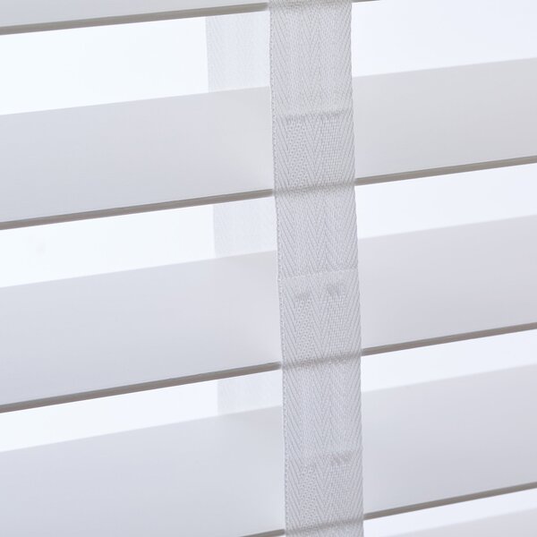 White 63mm Hardwood Shutter Effect Venetian Blind