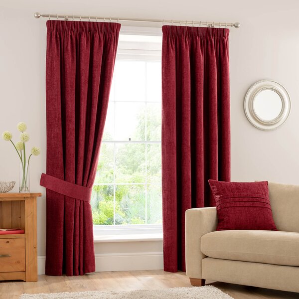 Chenille Pencil Pleat Curtains