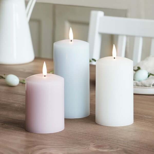 TruGlow® Easter Pastel LED Pillar Candle Trio