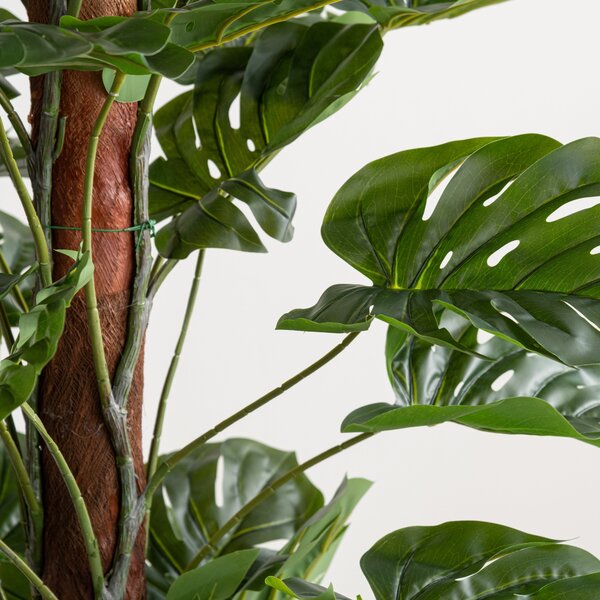 Artificial Monstera Tree in Black Plant Pot