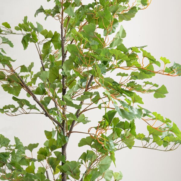 Artificial Ginkgo Tree in Black Plant Pot