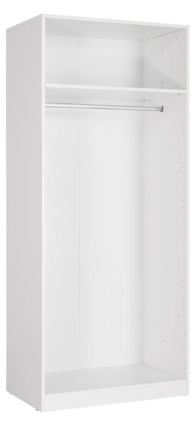 Angel Double Wardrobe, White High Gloss & Mirrored