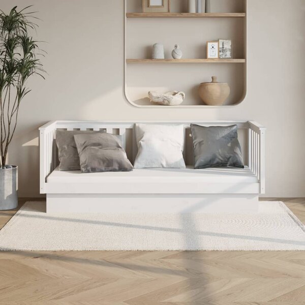 Day Bed White 75x190 cm Solid Wood Pine
