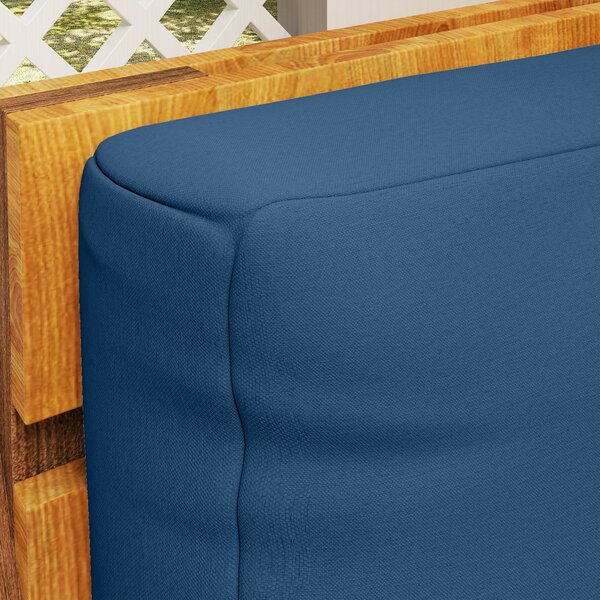 Outsunny 2 Seater Pallet Furniture Cushions Pallet Cushions, UPF20+ 220gsm Fabric, 20 cm Thick Outdoor Seat Pads, Navy Blue