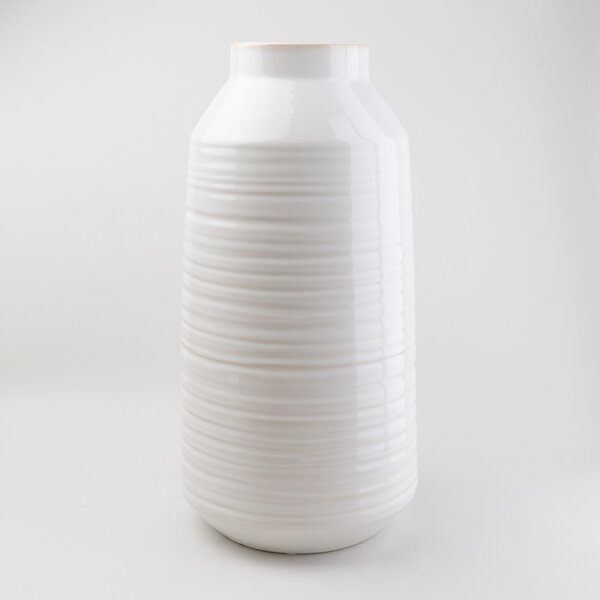 Churchgate Ripple Cream Ceramic Vase