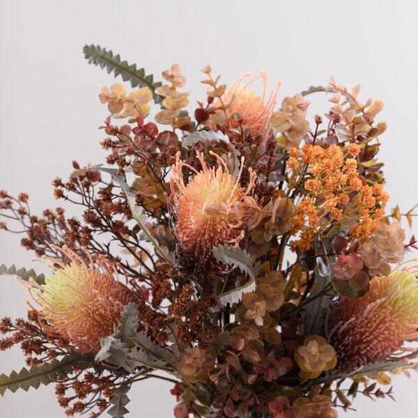 Florals Forever Artificial Autumn Protea and Gypsophila Bouquet