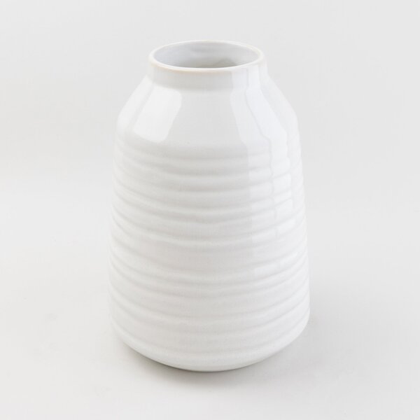 Churchgate Ripple Cream Ceramic Vase