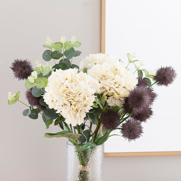 Florals Forever Artificial Hydrangea and Thistle Bouquet