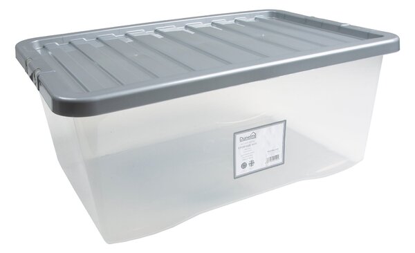 45L Silver Plastic Storage Box