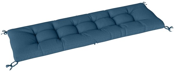 Outsunny Sun Lounger Cushion, Memory Foam Patio Chair Cushion with Ties, Outdoor Seat Pad Fits 190 x 60 cm Lounger, Blue