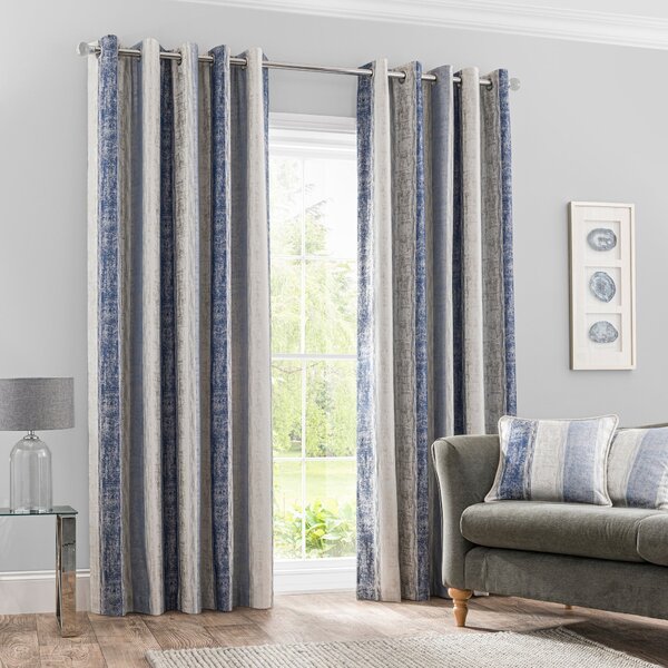 Sadie Stripe Eyelet Curtains