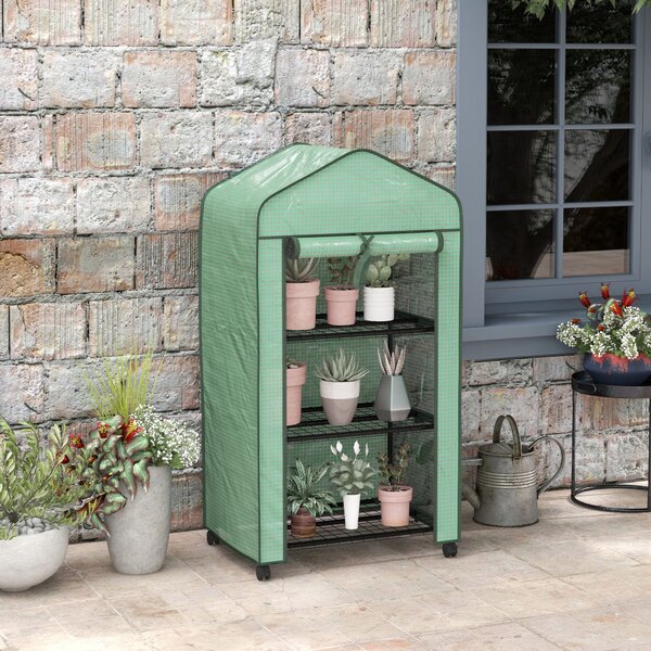 Outsunny Three-Tier Mini Greenhouse - Green Aosom UK