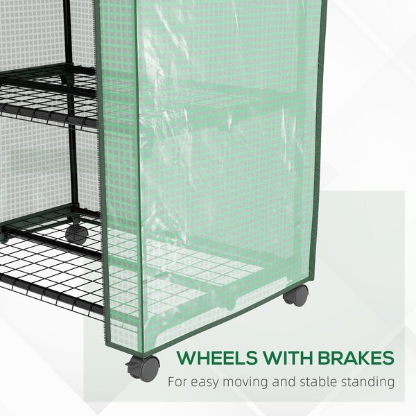 Outsunny Three-Tier Mini Greenhouse - Green Aosom UK