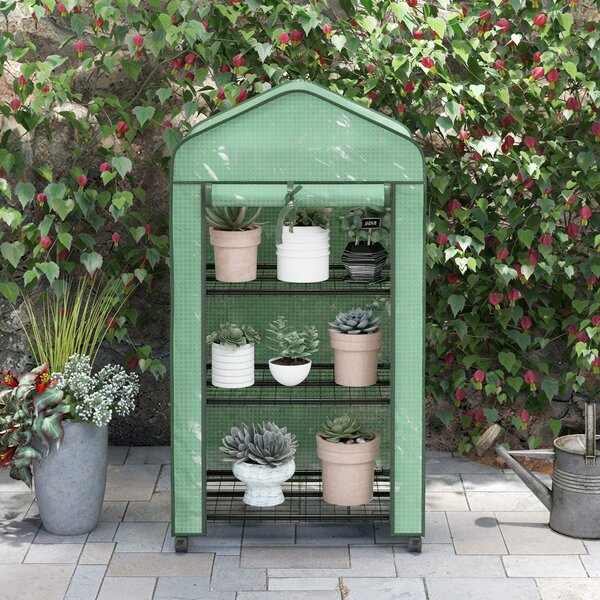 Outsunny Three-Tier Mini Greenhouse - Green Aosom UK