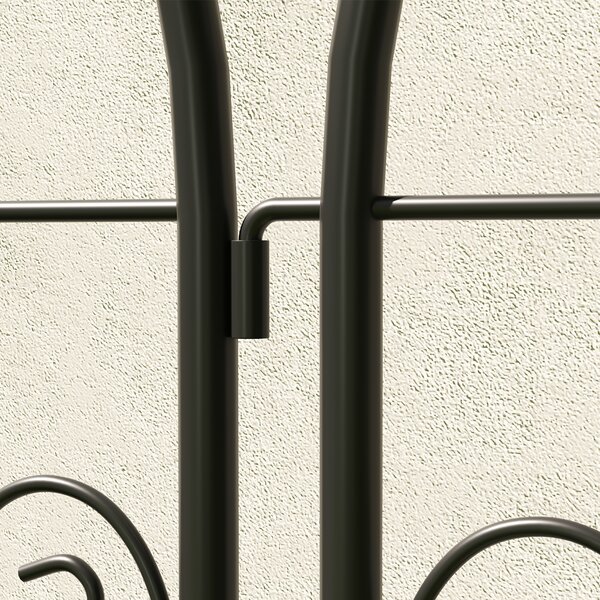 Outsunny Set of 2 Garden Trellis, Metal Fence Panels for Climbing Outdoor Plants, Flowers, 180 x 50cm