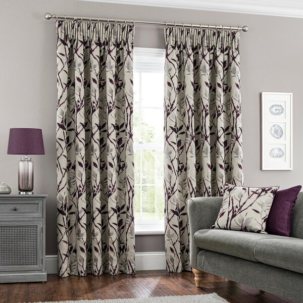 Zen Jacquard Pencil Pleat Curtains