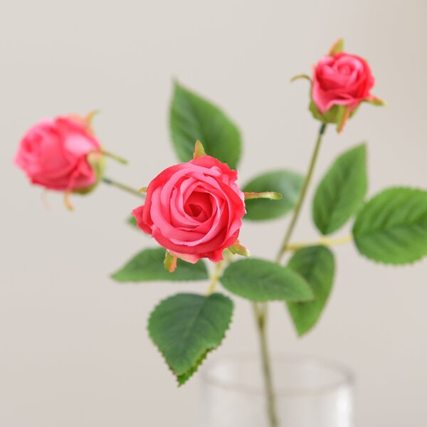 Artificial Magenta Rose Stem