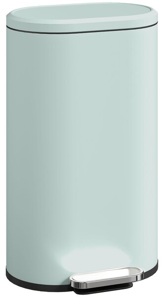 HOMCOM 30 L Modern Curved Kitchen Bin - Green