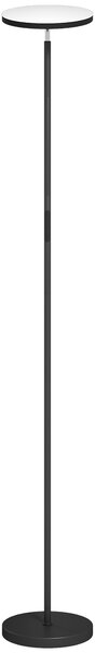 HOMCOM RGB Uplighter Floor Lamp, Tall Dimmable Standing Lamp with Remote & Touch Control, 350° Rotatable Head for Living Room Bedroom, 2700K-6000K Colour Temperatures, Black