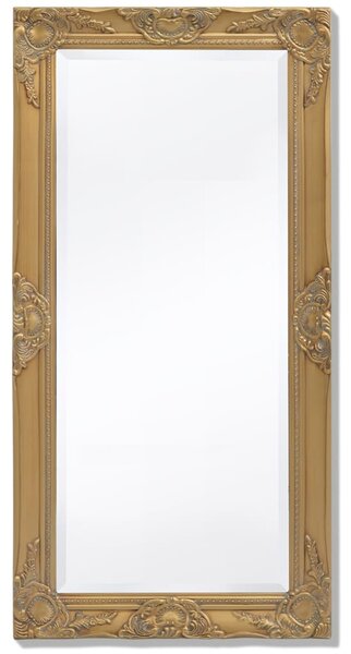 Wall Mirror Baroque Style 100x50 cm Gold