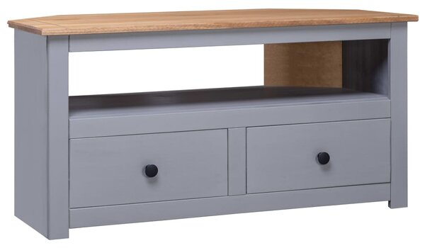 Corner TV Cabinet Grey 93x49x49 cm Solid Pine Panama Range