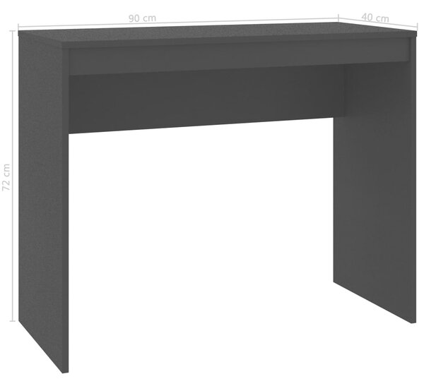 Desk Black 90x40x72 cm Engineered Wood