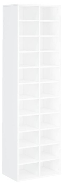 Shoe Cabinet White 54x34x183 cm Engineered Wood