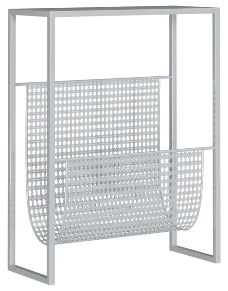 Magazine Rack Silver 35x15x45 cm Steel