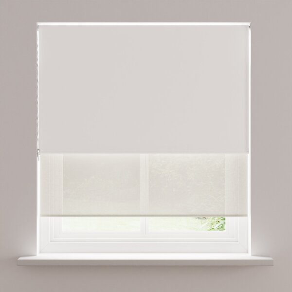 Sheer White Blackout Double Roller Blind