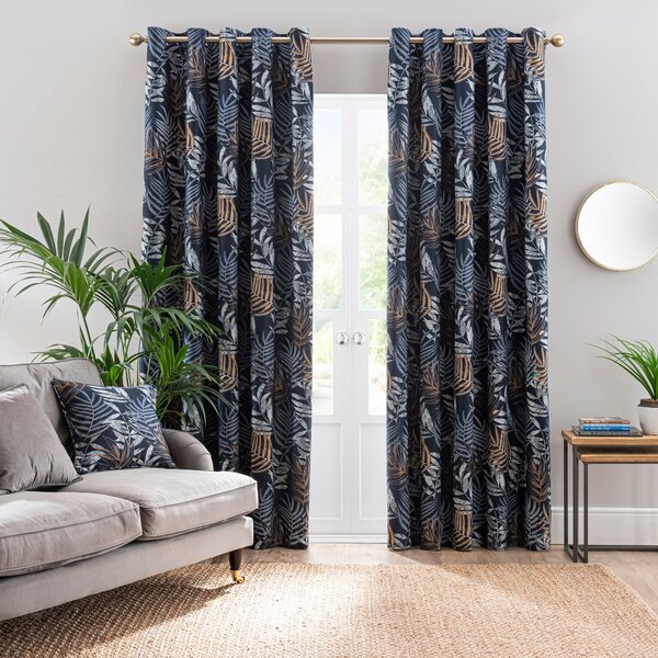 Leaf Jacquard Eyelet Curtains