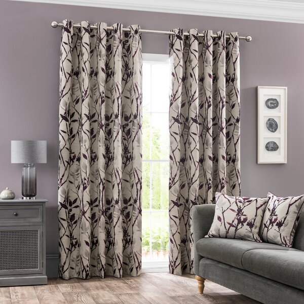 Zen Jacquard Eyelet Curtains