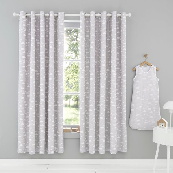 Cloud Thermal Blackout Eyelet Curtains