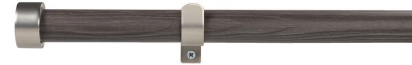 Camden Fixed Wood Effect Metal Eyelet Curtain Pole