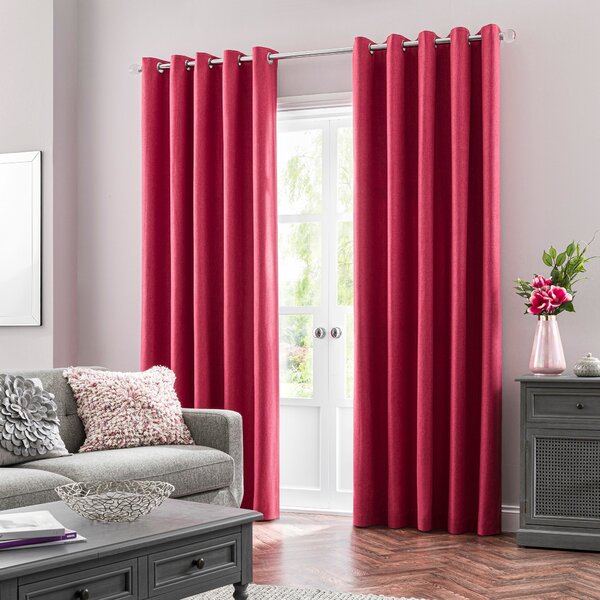 Luna Brushed Blackout Eyelet Curtains