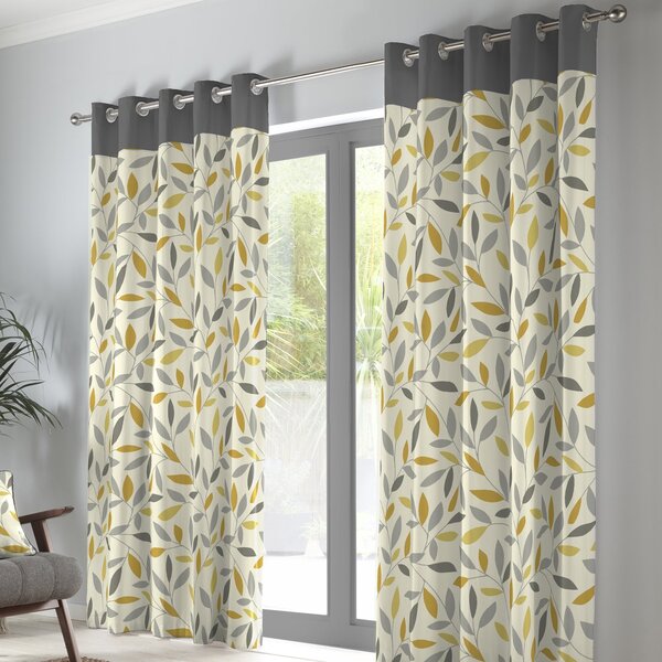 Fusion Beechwood Eyelet Curtains