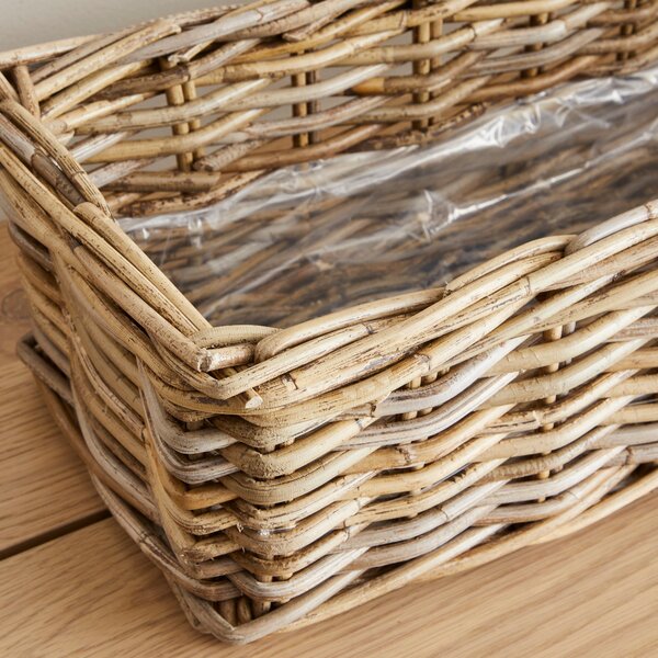 Natural Rattan Planter Box